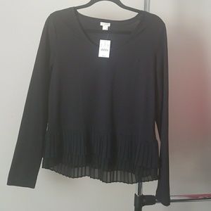 J.Crew ruffle hem shirt